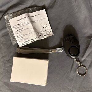 Black Personal‎ Alarm Keychain